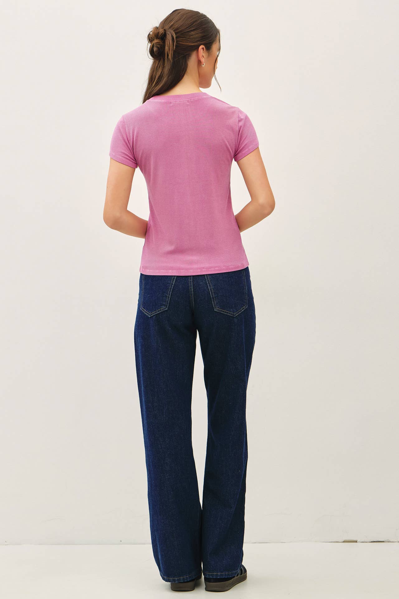 NEW COLOR-GARMENT DYE RIBBED TOP