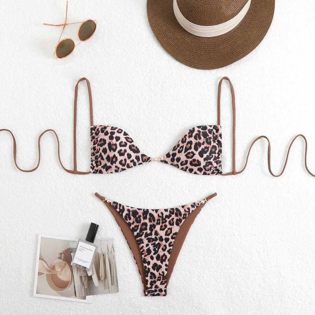 New Leopard Print Bikini Set For Women