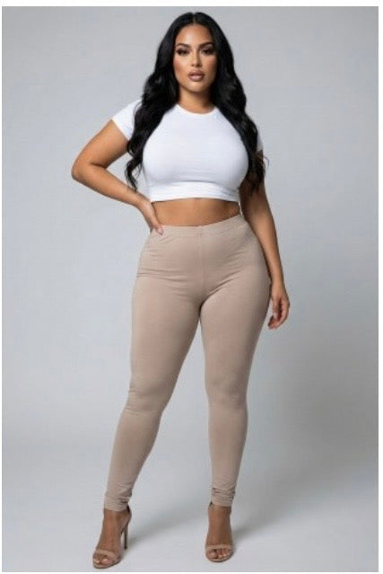 Plus Basic Solid Leggings