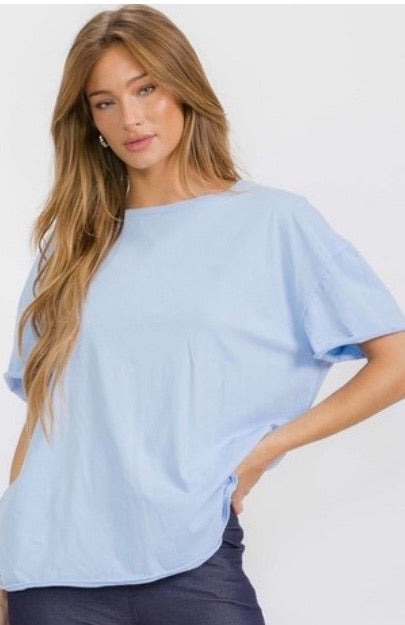 Women's The Essential Raw Edge Oversize Tee