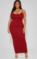 Plus Ribbed Mermaid Hem Cami Dress
