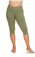 Plus Premium Cotton Capri Leggings