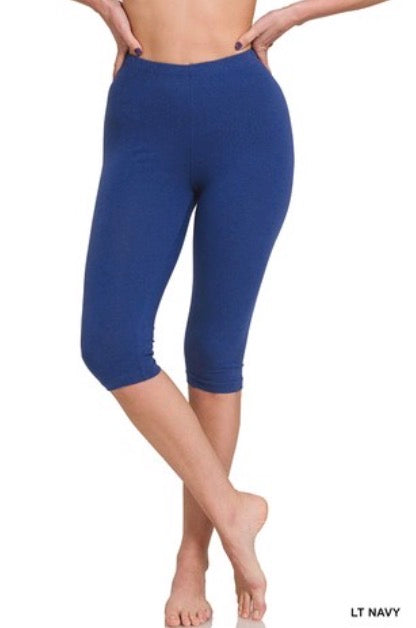 Premium Cotton Capri Leggings