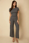 Relaxed Fit Top & Wide-Leg Pants Set