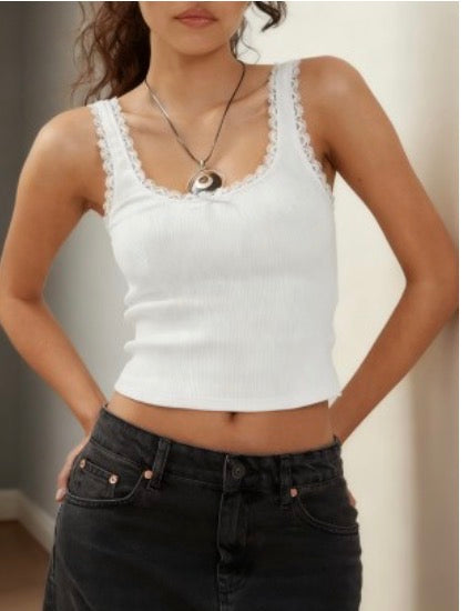 Summer Lace Slim Fit Cami Tank Top