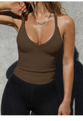 Women's Slim Knit Tank Top Sexy Crop Cami