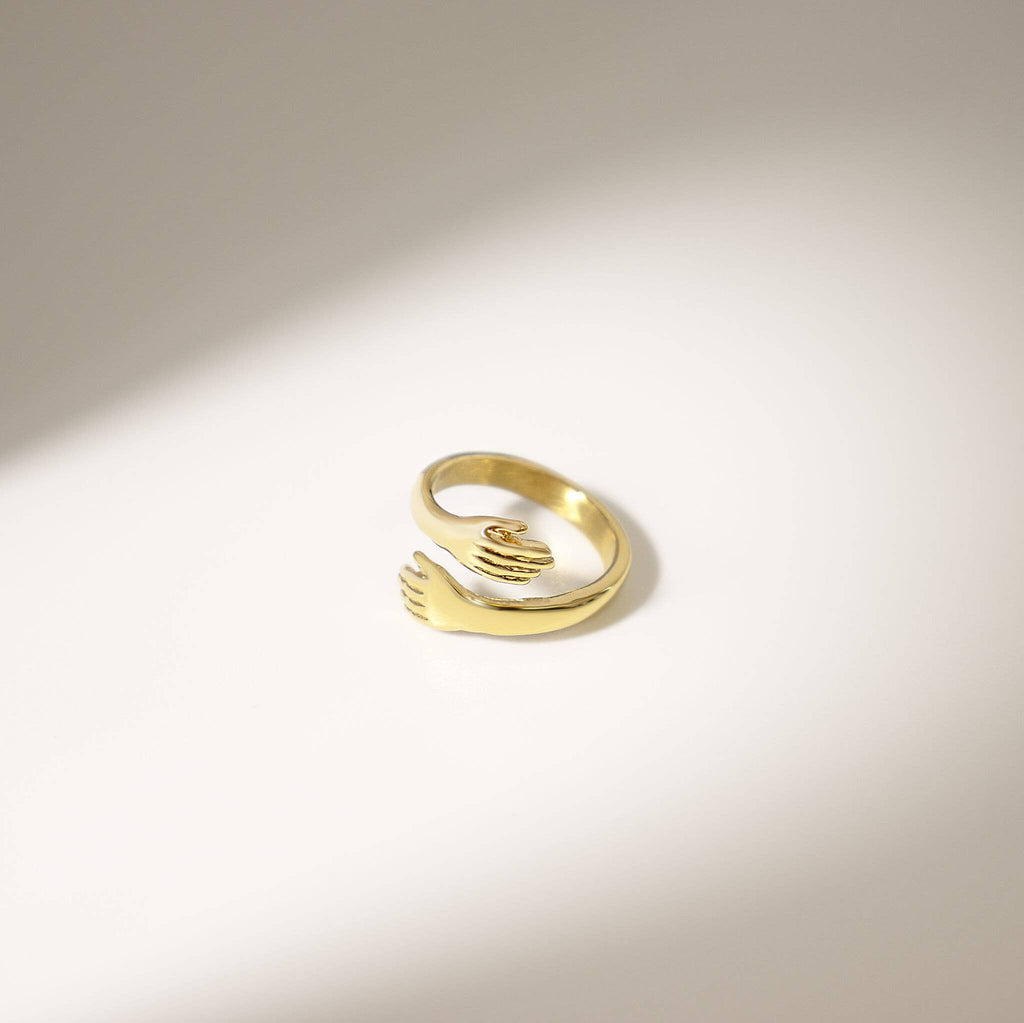 18K Gold PVD Stainless Steel Hug Ring