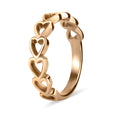 Stainless Steel PVD Coated Sideways Heart Stacking Ring