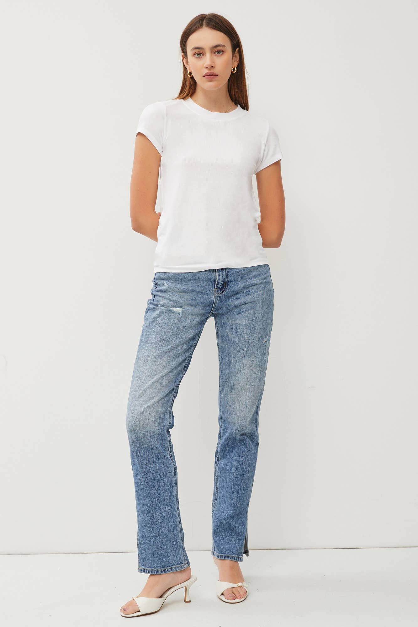 NEW COLOR-GARMENT DYE RIBBED TOP
