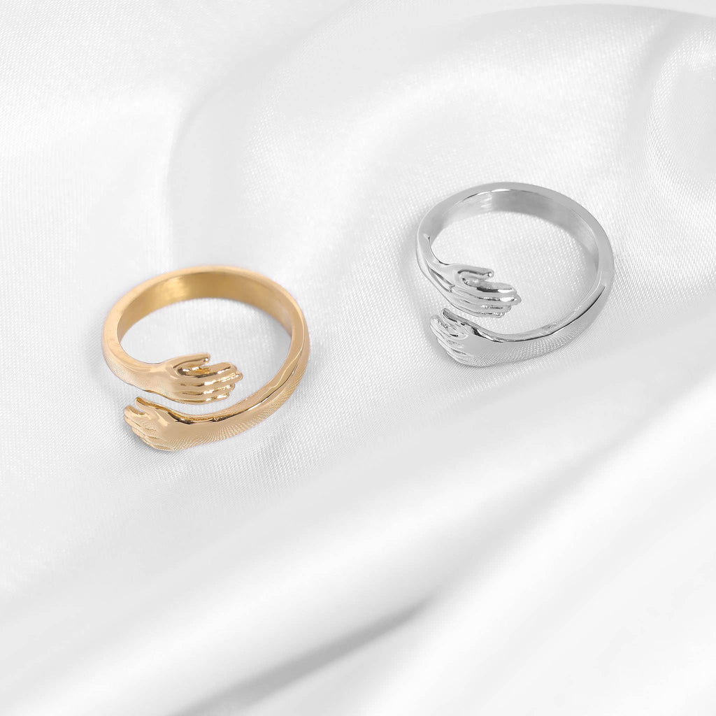 18K Gold PVD Stainless Steel Hug Ring