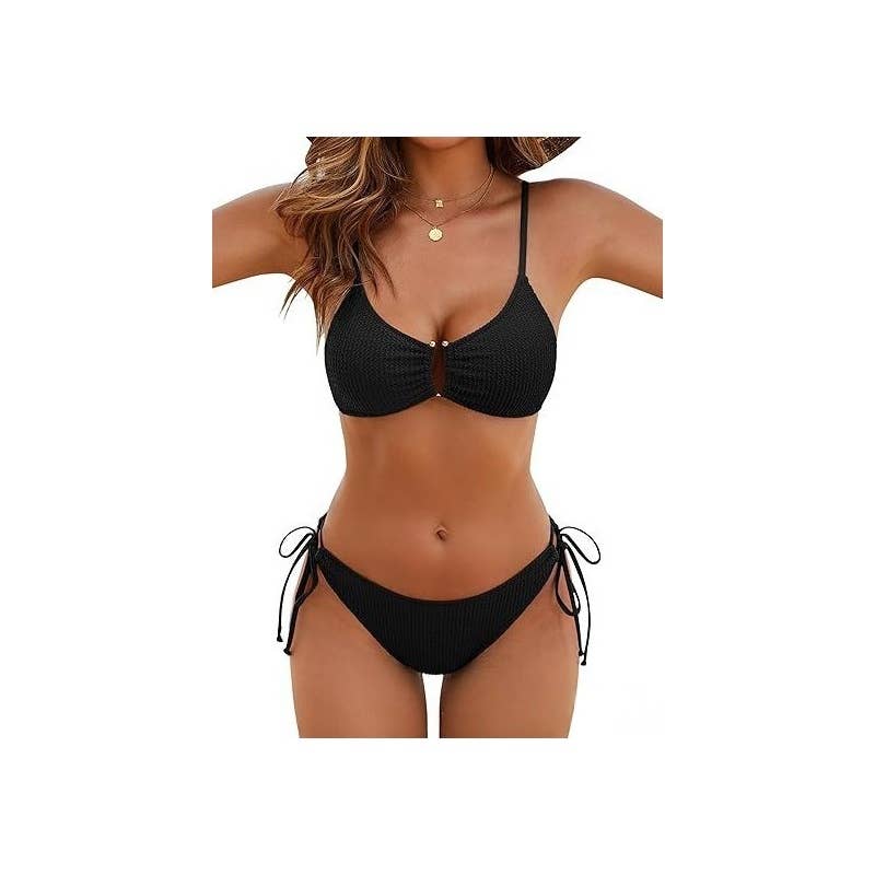 Tie-Front Bikini Set