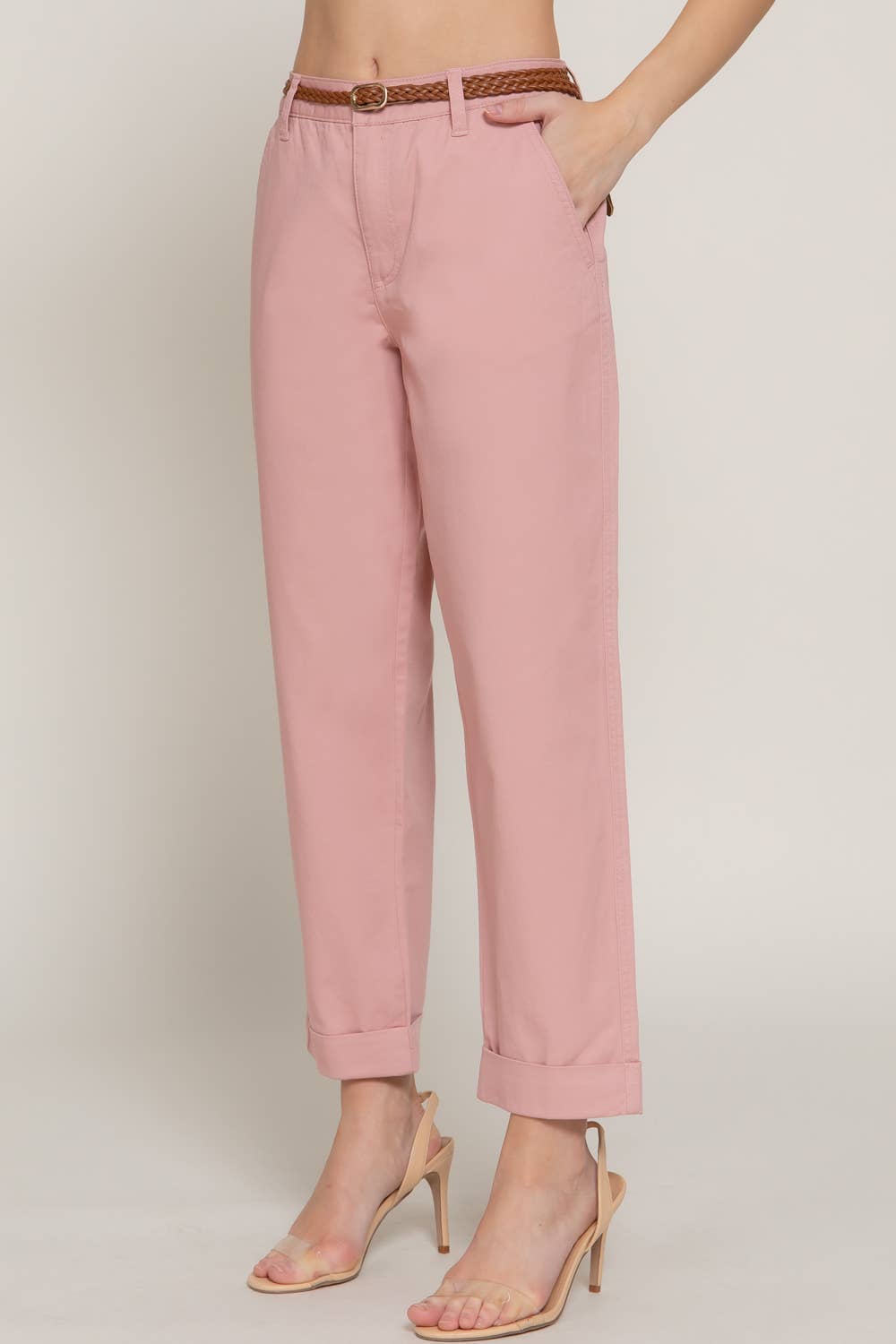 Chino Pants with Braided Belt