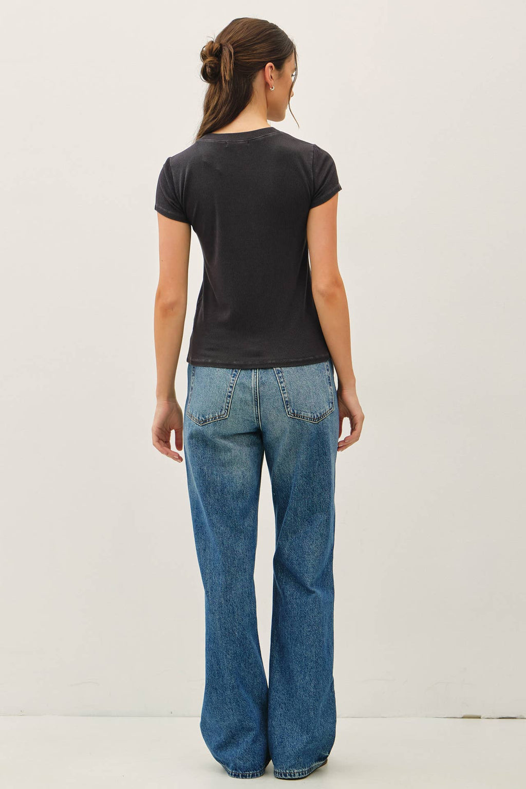 NEW COLOR-GARMENT DYE RIBBED TOP