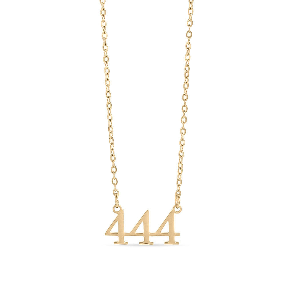 18K Gold PVD Stainless Steel Angel Number Necklace