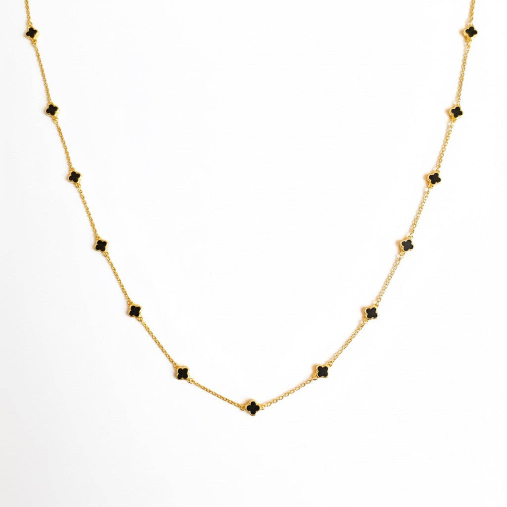 Petite Colored Clover Necklace