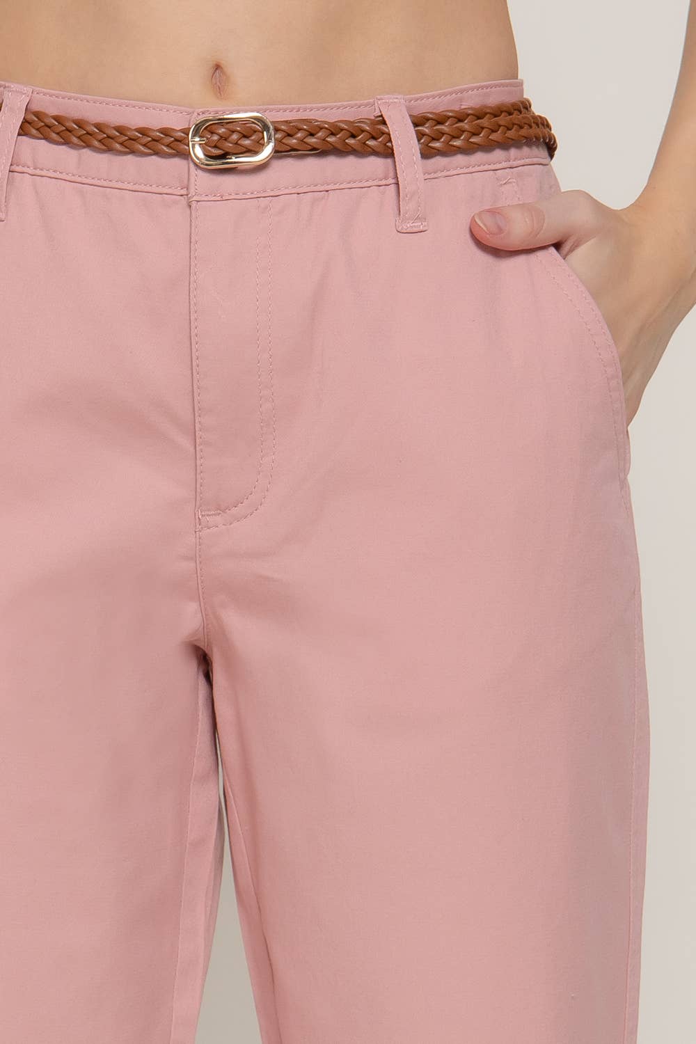 Chino Pants with Braided Belt