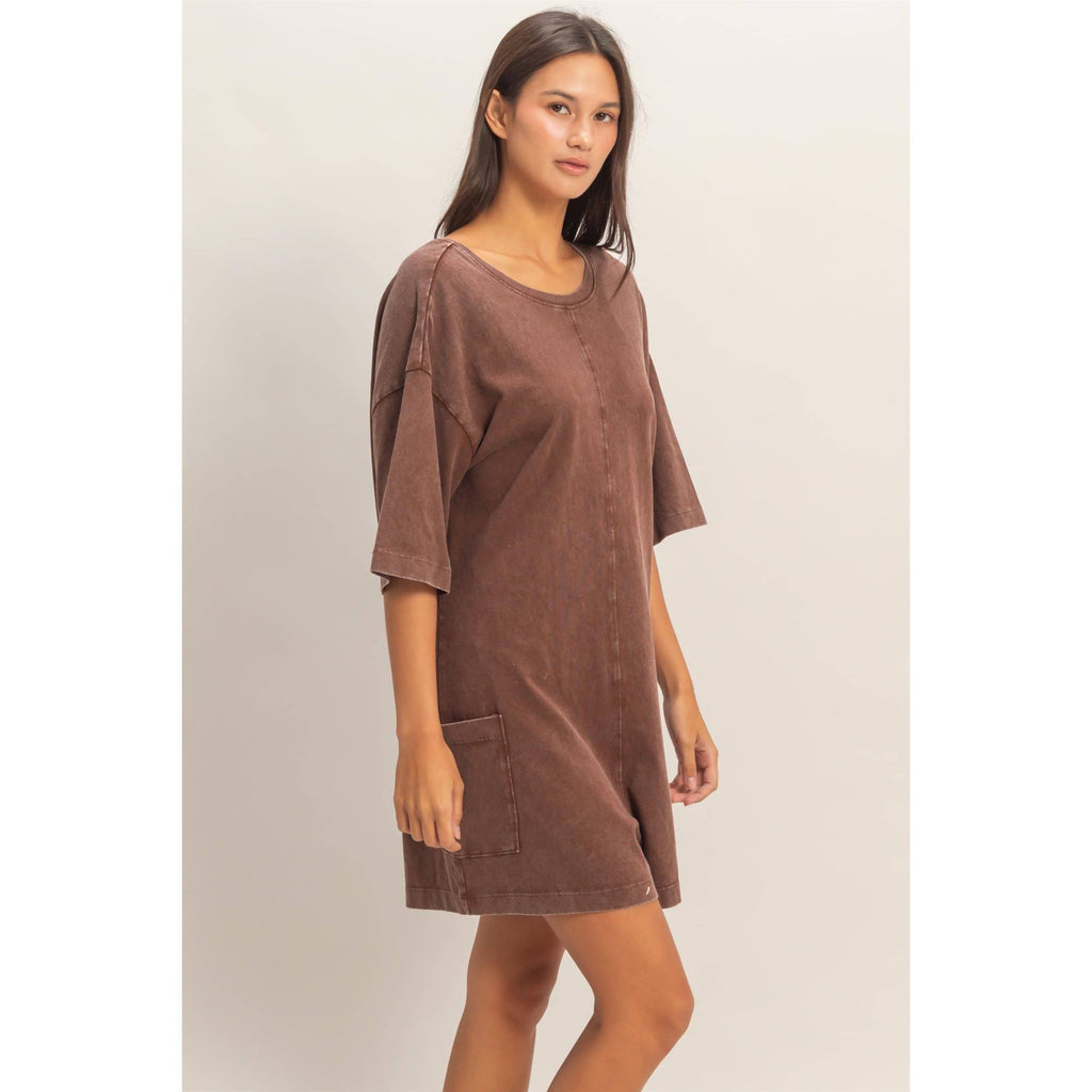 Mineral Washed V-Back Romper