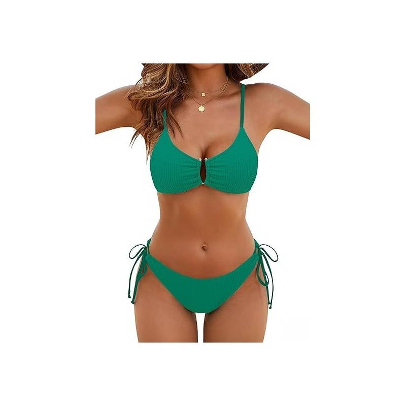 Tie-Front Bikini Set