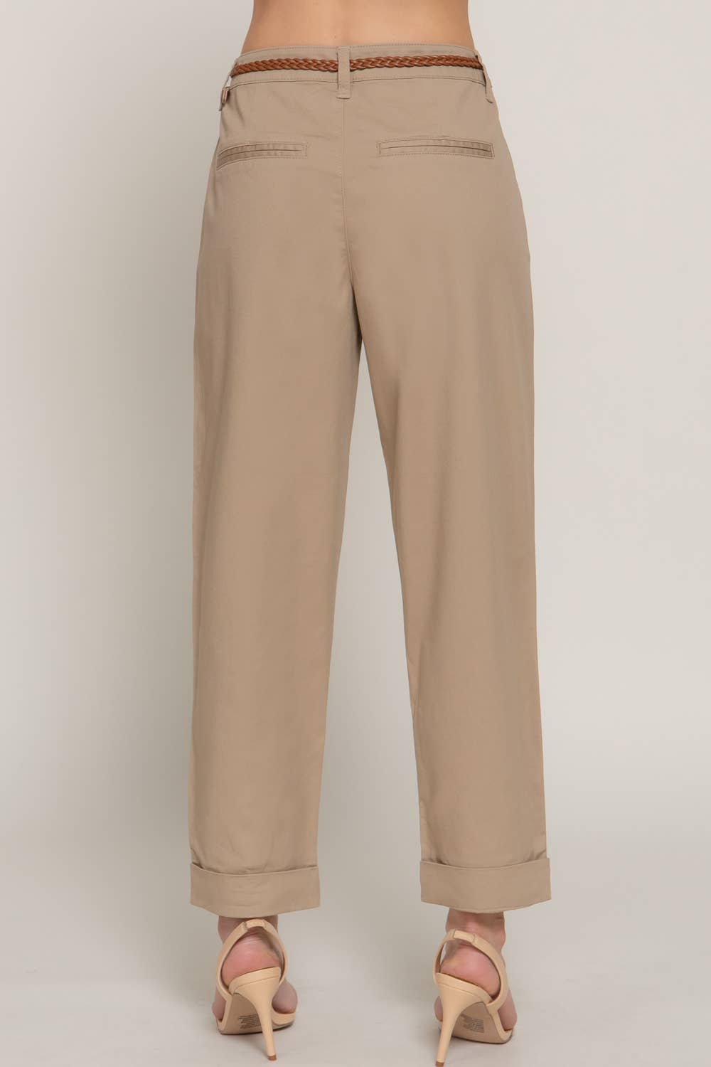 Chino Pants with Braided Belt