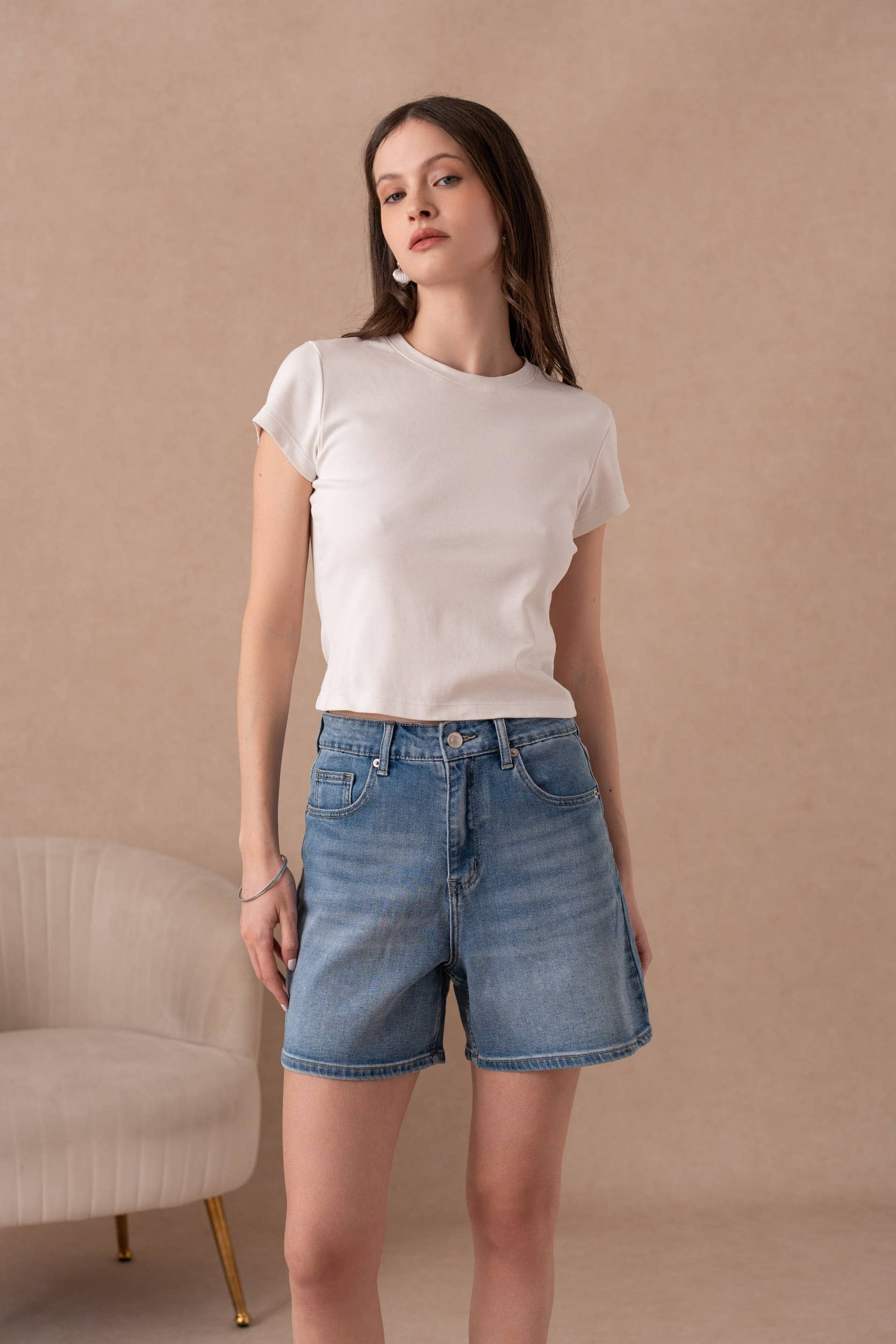 Mom jean shorts