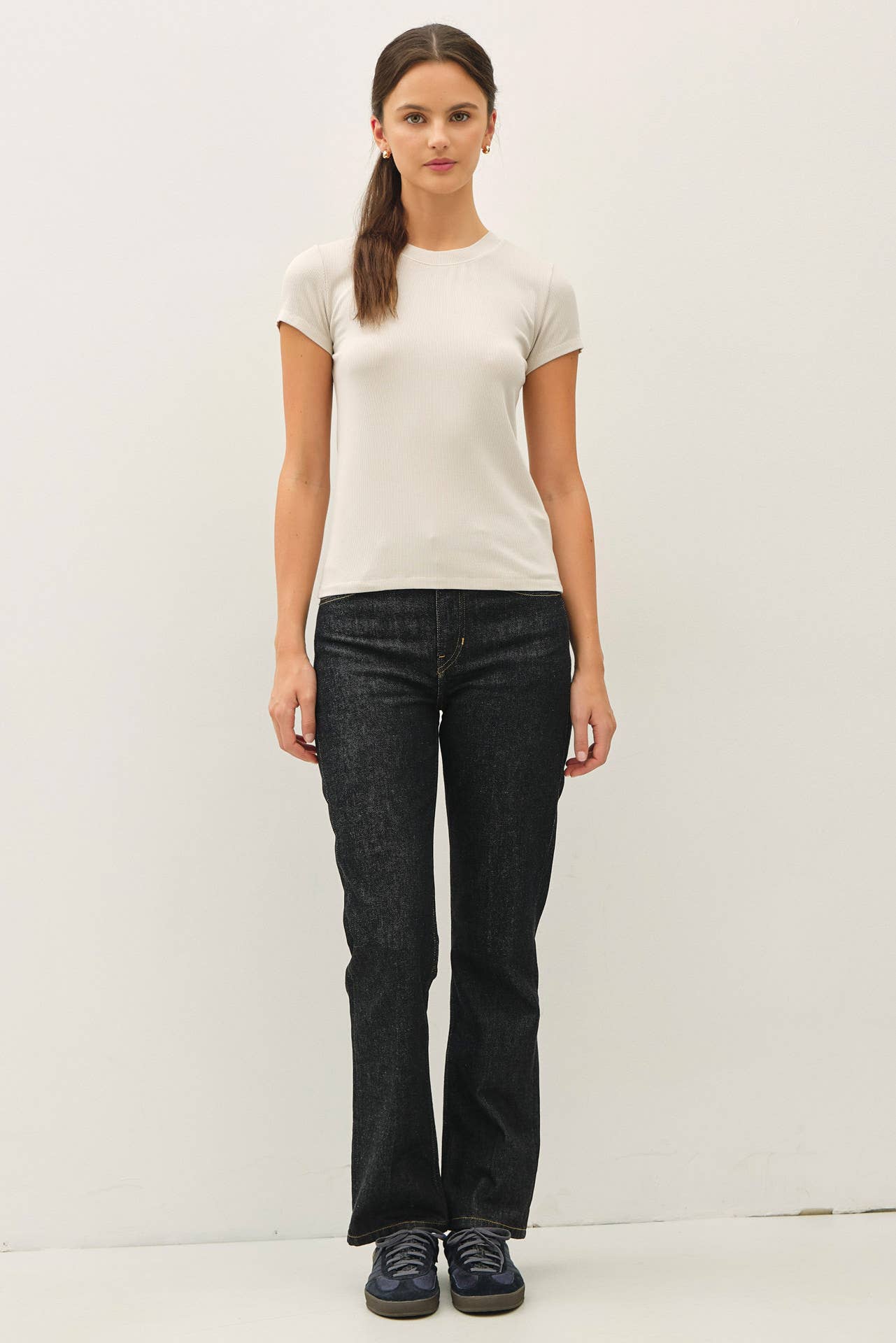 NEW COLOR-GARMENT DYE RIBBED TOP