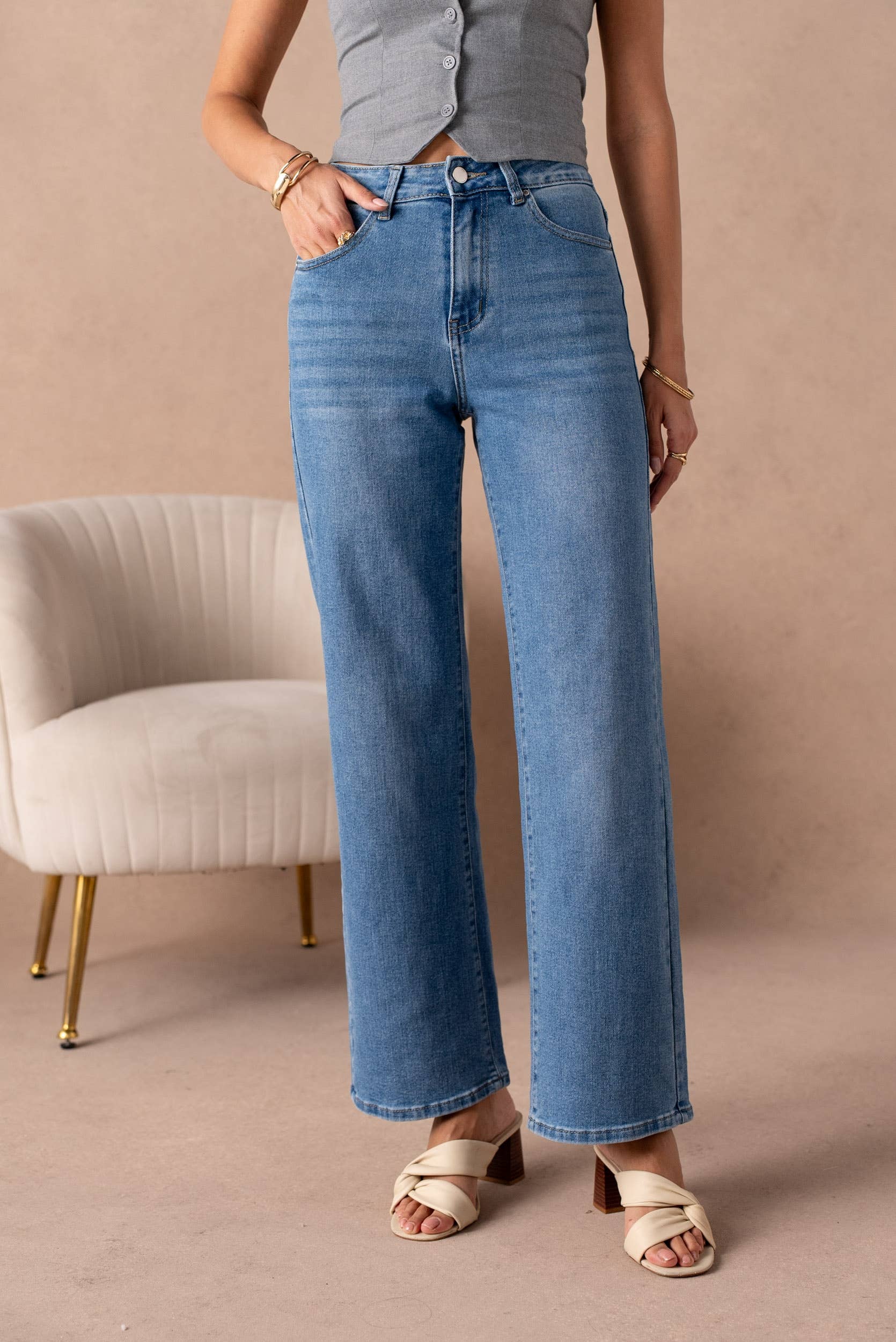 Jean wide leg basic