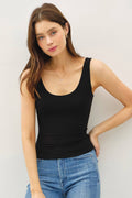 NEW SHADE[SOFT CORE] BASIC SCOOP NECK TANK