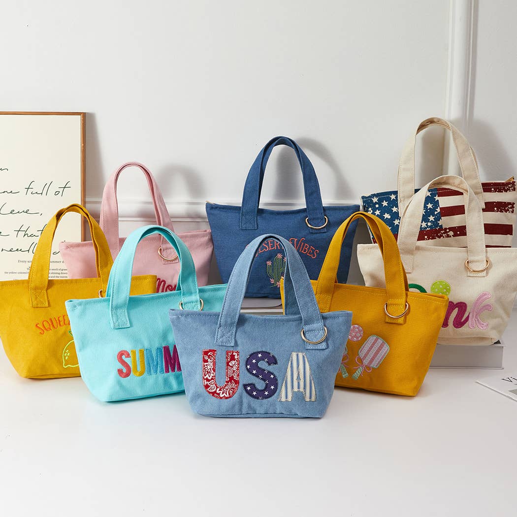 SUMMER Mini Tote With Key Ring Holder