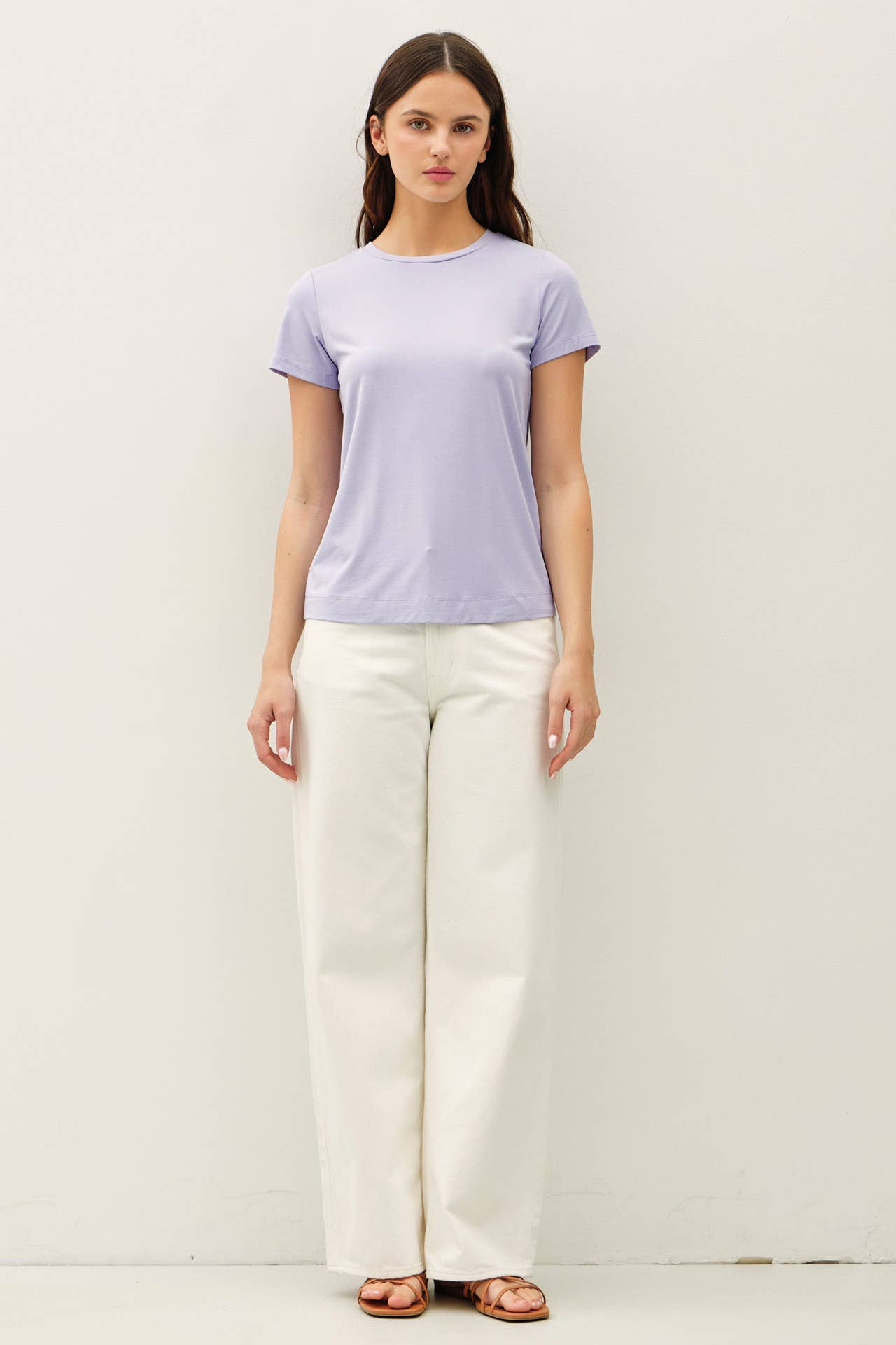 NEW COLOR-BAMBOO/MODAL BASIC ROUND NECK T-SHIRT