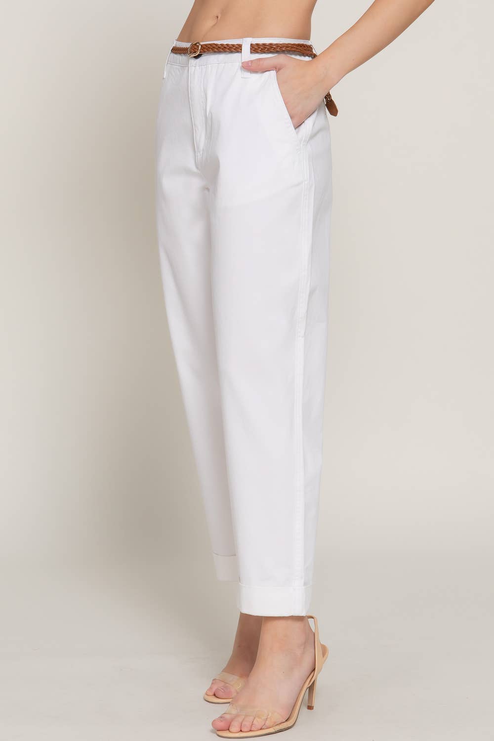 Chino Pants with Braided Belt